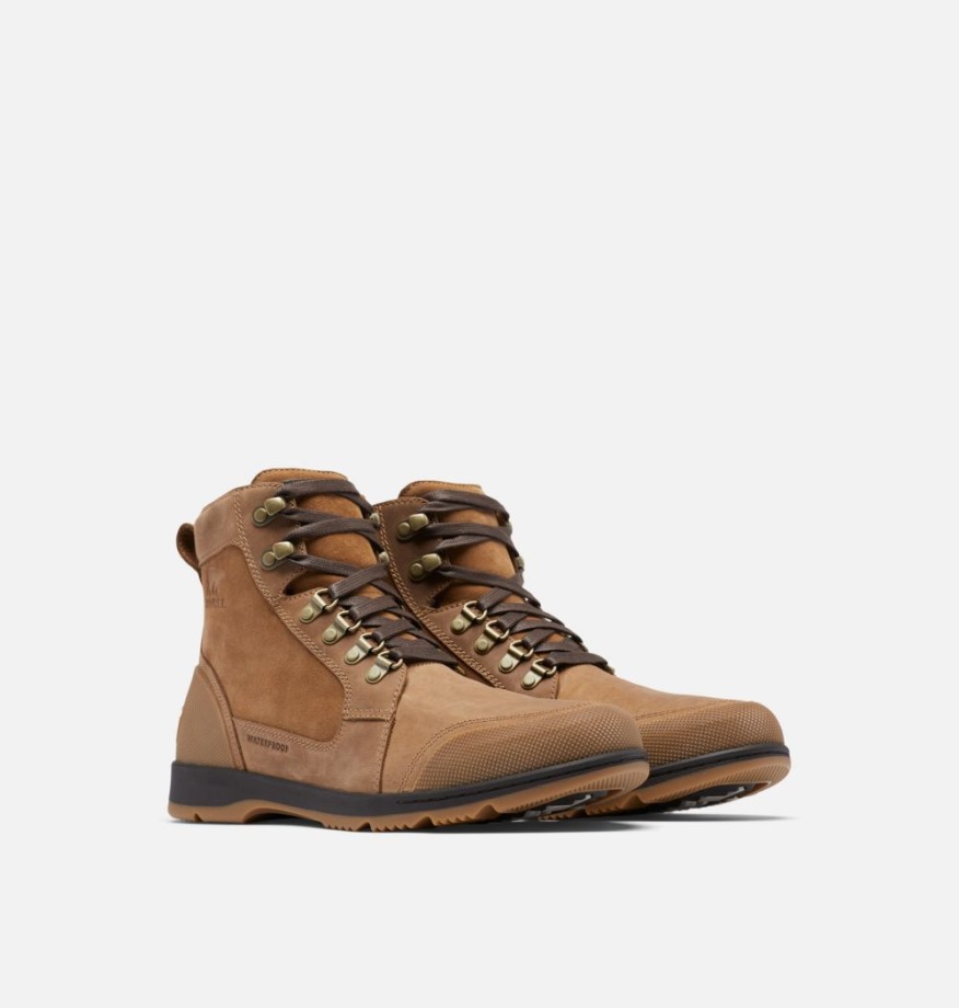 Elk-blackened Brown Sorel Belgique Ankeny Ii Mid Botte Imperméable Pour Homme