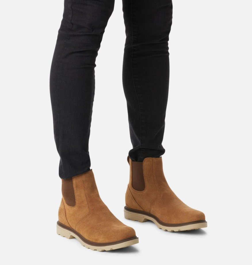 Sorel Belgique Bottines Carson Chelsea Marron Camel-avoine Pour Homme