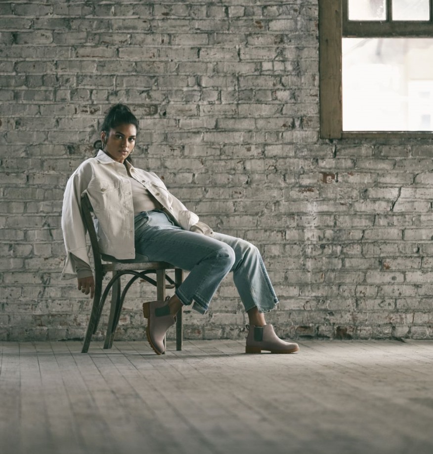 Sorel Belgium Emelie II Chelsea Bootie Femme Omega Taupe-Gum