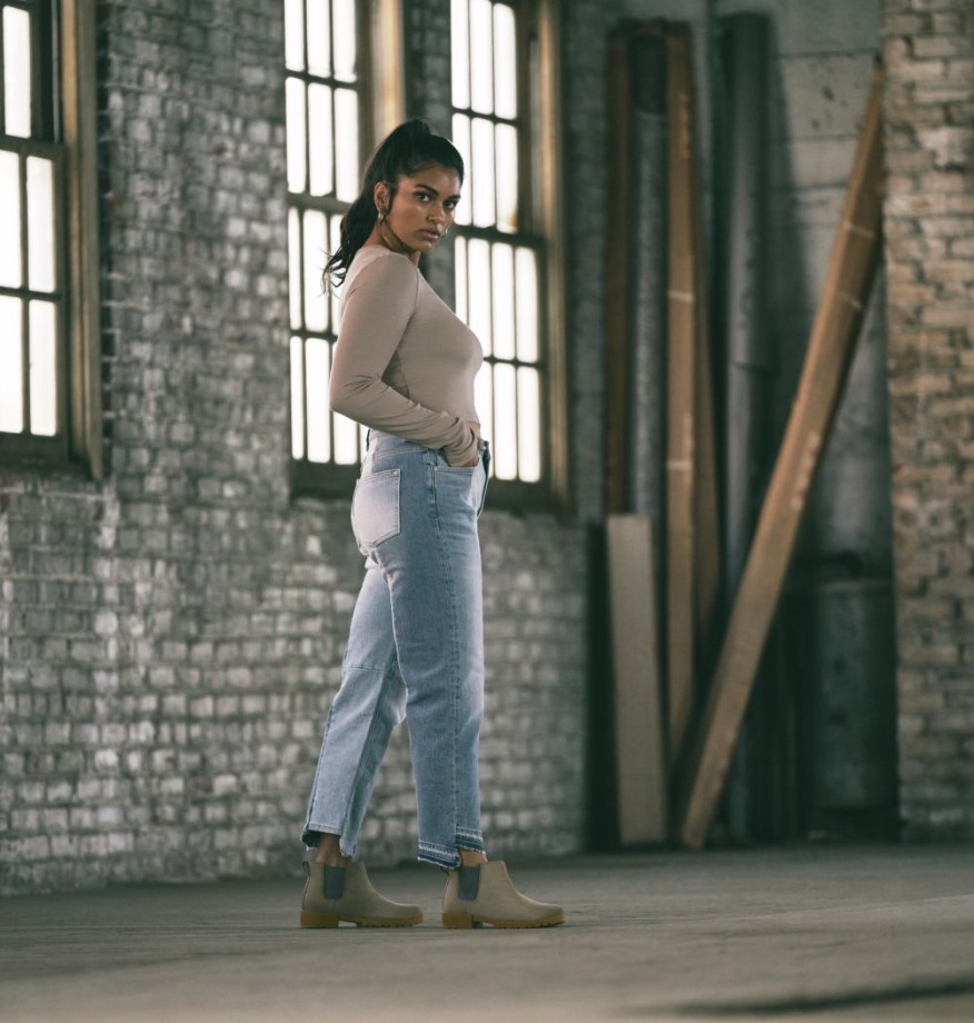 Sorel Belgium Emelie II Chelsea Bootie Femme Omega Taupe-Gum