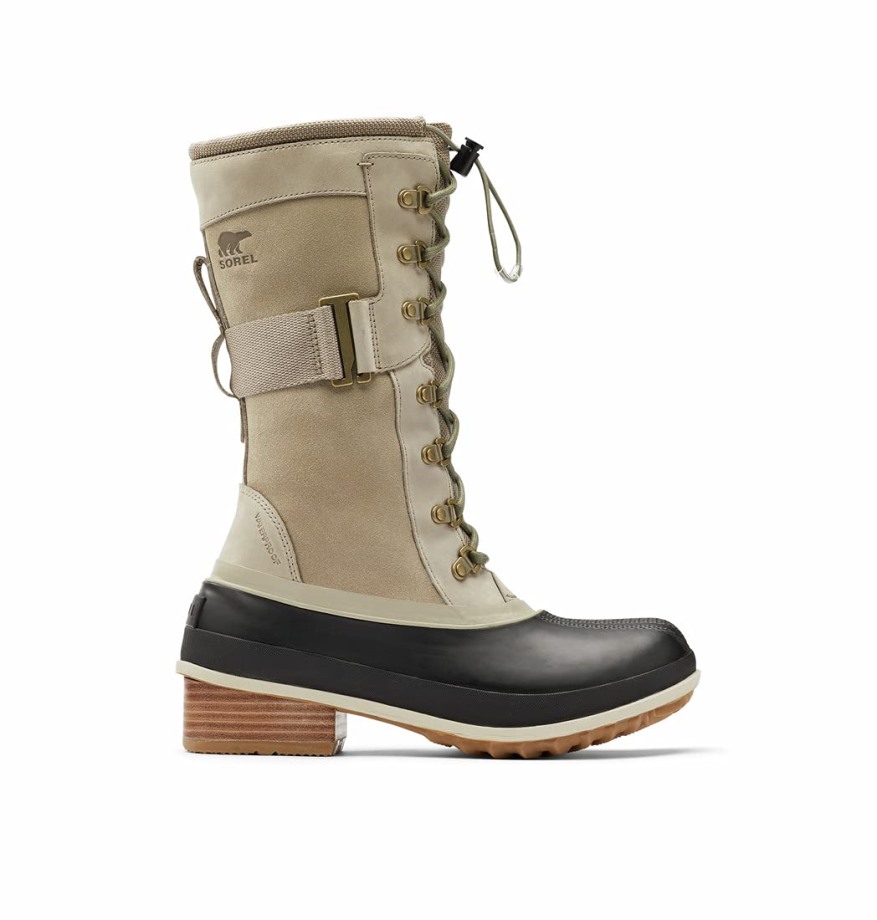 Sorel Belgique Omega Taupe-light Clay Bottes Hautes Slimpack Iii Pour Femmes