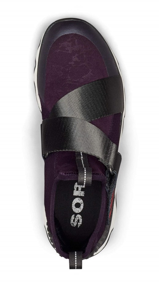 Sorel Belgium Baskets Kinetic Sneaker Pour Femme Violet Foncé Prune