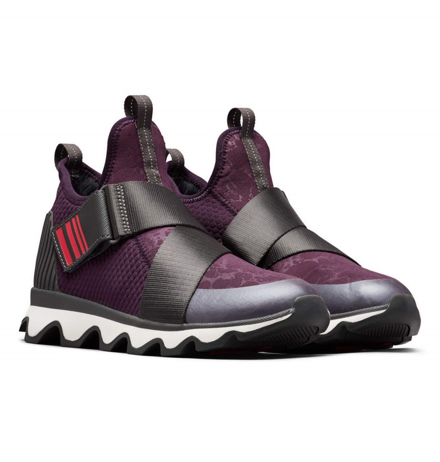 Sorel Belgium Baskets Kinetic Sneaker Pour Femme Violet Foncé Prune