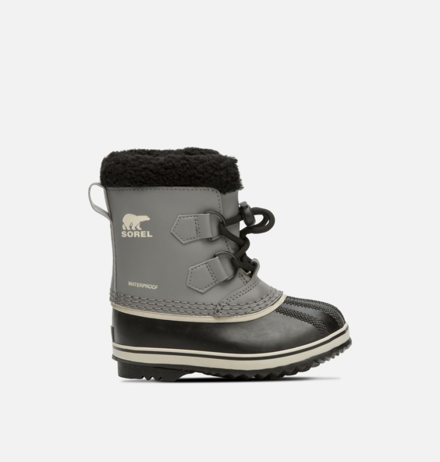 Sorel Belgique Bottes Yoot Pac Tp Pour Enfants Quarry-black
