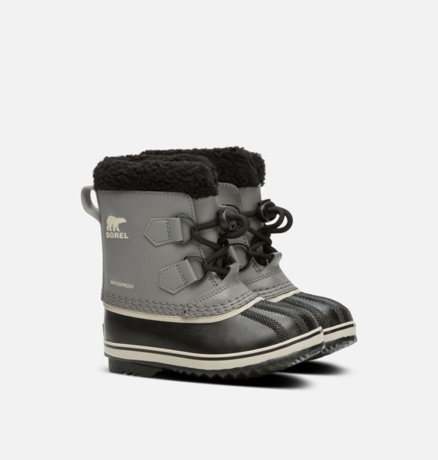 Sorel Belgique Bottes Yoot Pac Tp Pour Enfants Quarry-black
