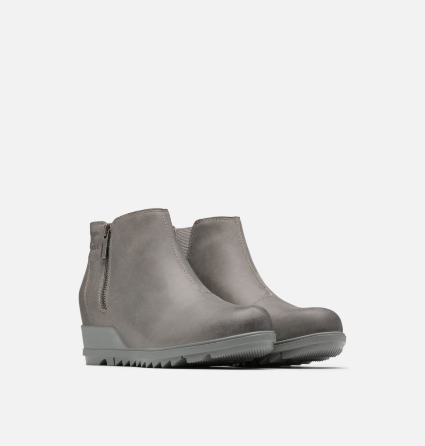 Sorel Belgique Quarry-sea Salt Evie Bottillon Compensé Zip Femme