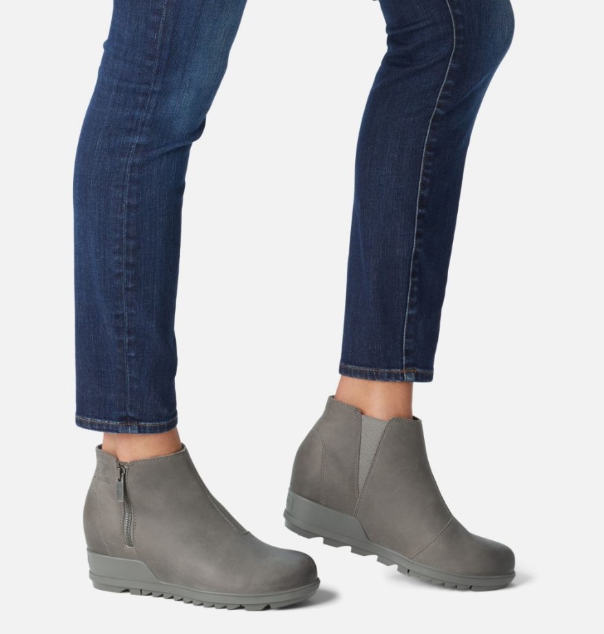 Sorel Belgique Quarry-sea Salt Evie Bottillon Compensé Zip Femme