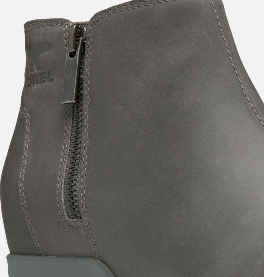 Sorel Belgique Quarry-sea Salt Evie Bottillon Compensé Zip Femme