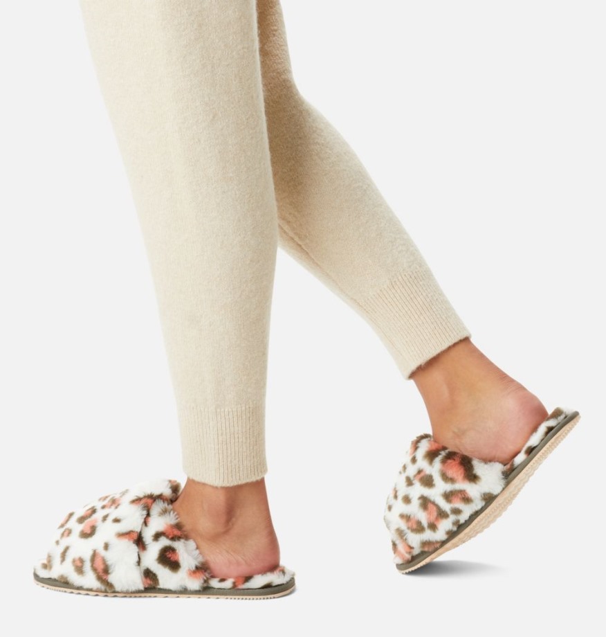 Sorel Belgique Pantoufle Femme Go Mail Run Sea Salt-stone Vert