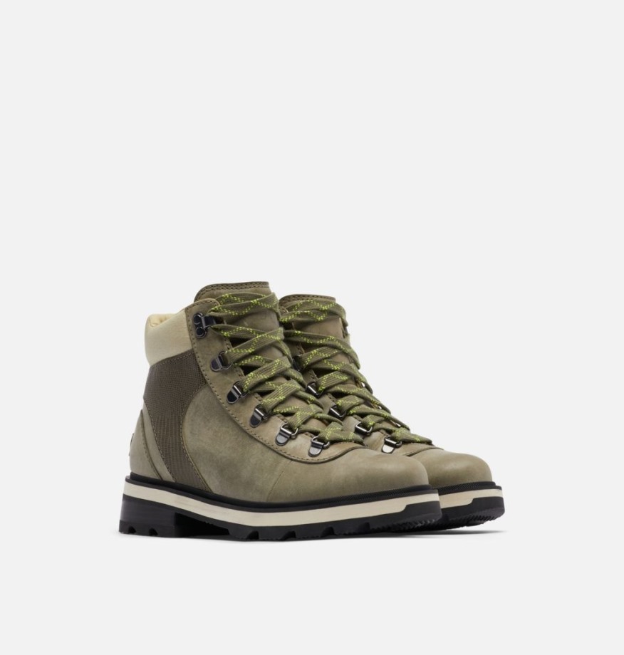 Sorel Belgique Bottes Imperméables Lennox Randonneur Stkd Pour Femmes Vert Pierre-feuille De Laurier