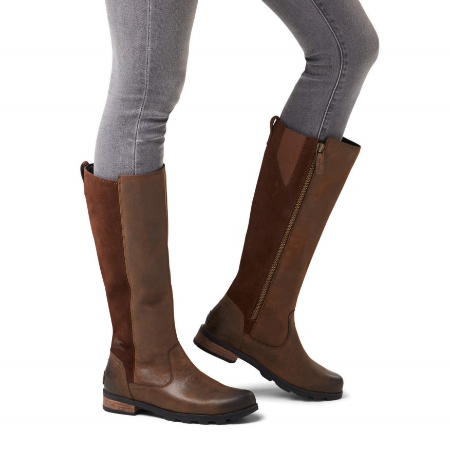 Sorel Belgique Emelie Bottes D'équitation Hautes Imperméables Pour Femmes