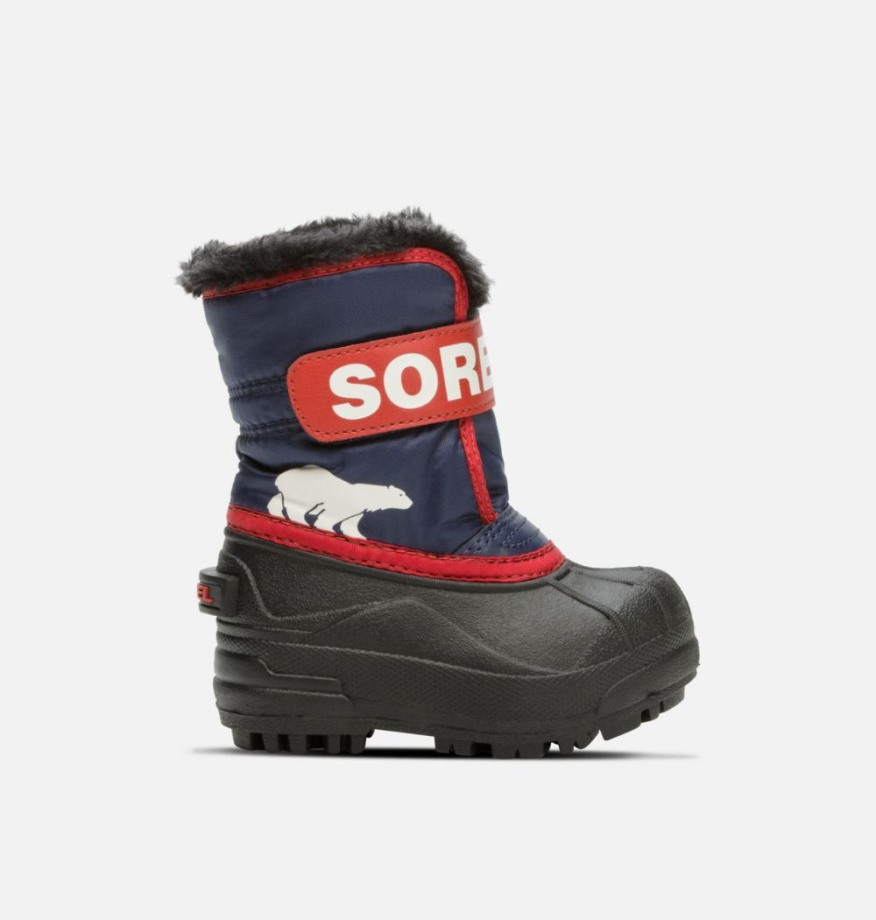 Tout-petits Snow Commander Sorel Bottes Nocturnal-sail Red Sorel Belgique