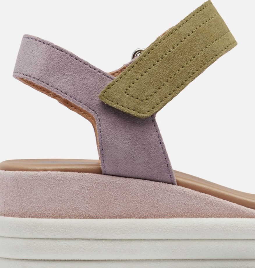 Sandale Compensée à Plate-forme Cameron Jaune Craie Sorel Belgique Tranquille Pour Femmes