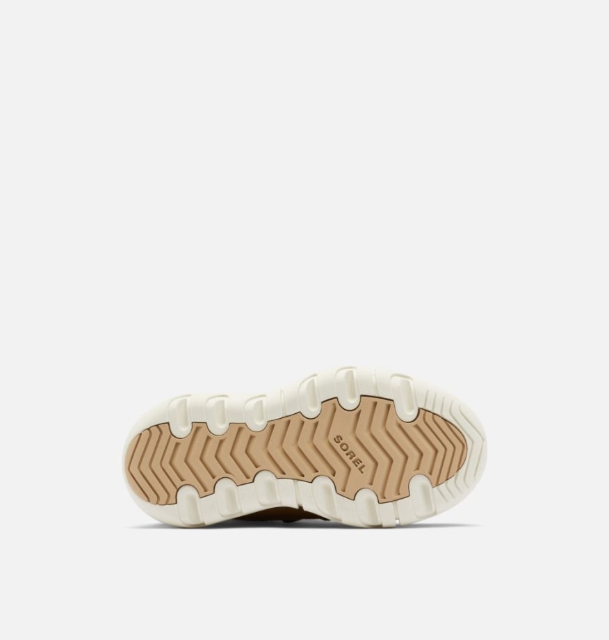 Sorel Belgique Velvet Tan-Chalk Bottes D'hiver à Lacets Pour Enfants Explorer