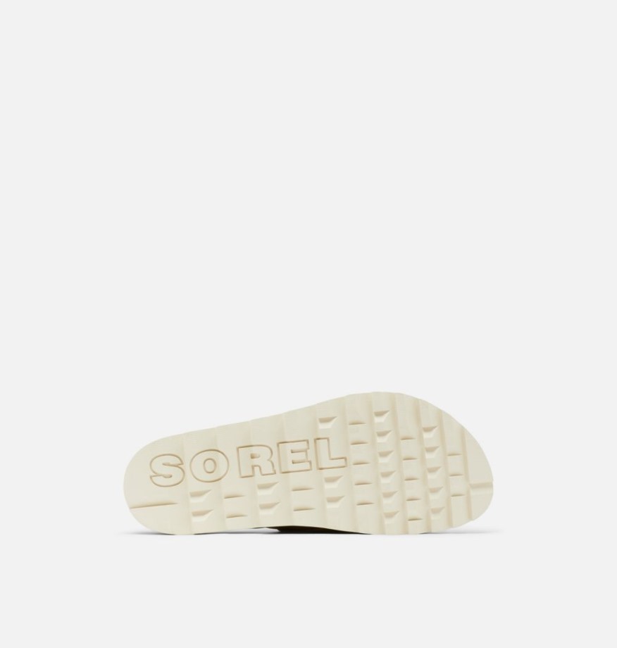 Sandale à Glissière Decon Roaming De Sorel Belgique En Velours Beige Pour Femme