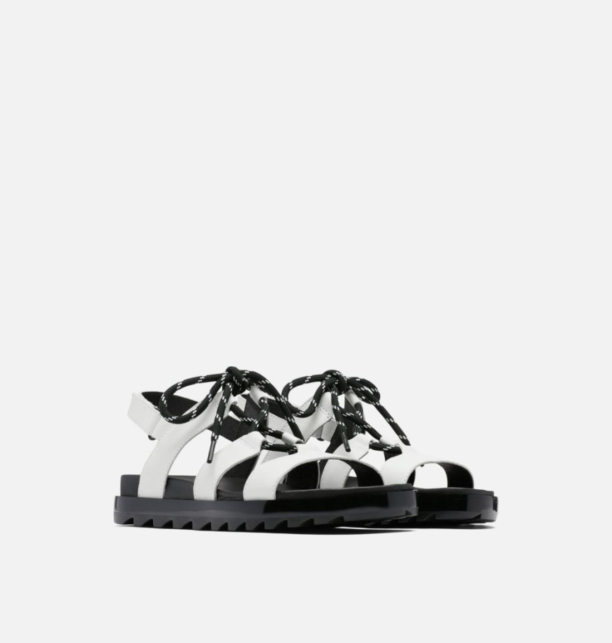 Sandale Roaming Dentelle Femme Sorel Belgique Blanc-noir