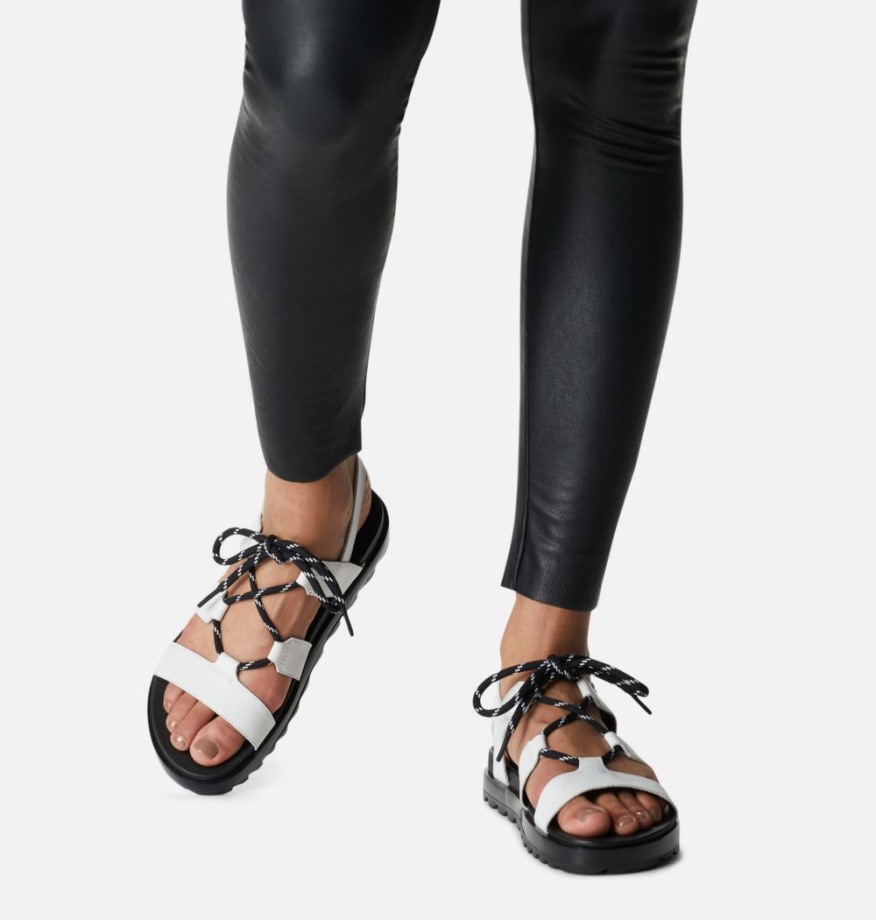 Sandale Roaming Dentelle Femme Sorel Belgique Blanc-noir