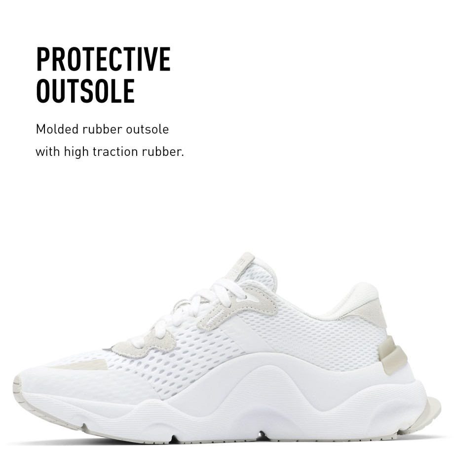 Sorel Belgique Chaussures à Lacets Cinétiques Rnegd Pour Femmes Blanches Légères