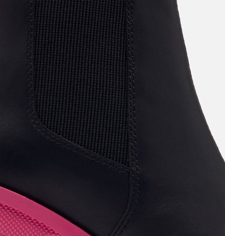 Bottines Chelsea Talon Brex Femme Noir-cactus Rose Sorel Belgique