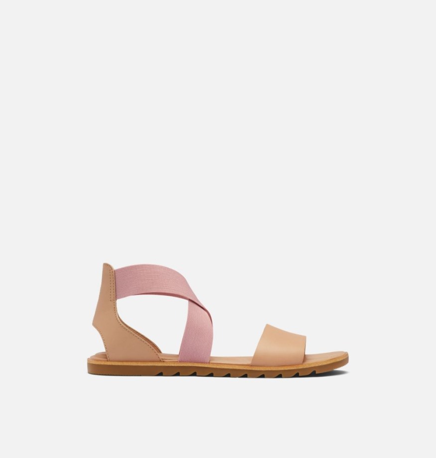 Sorel Belgique Ella Ii Sandale Beige Gomme Rose Pour Femme