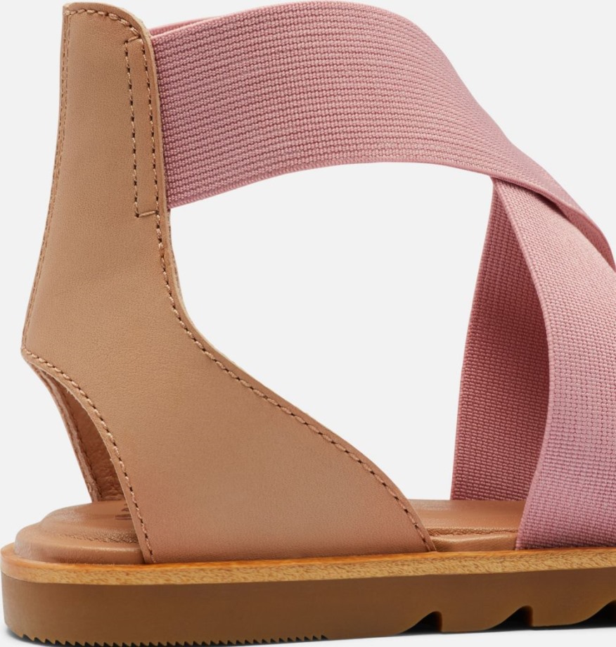 Sorel Belgique Ella Ii Sandale Beige Gomme Rose Pour Femme
