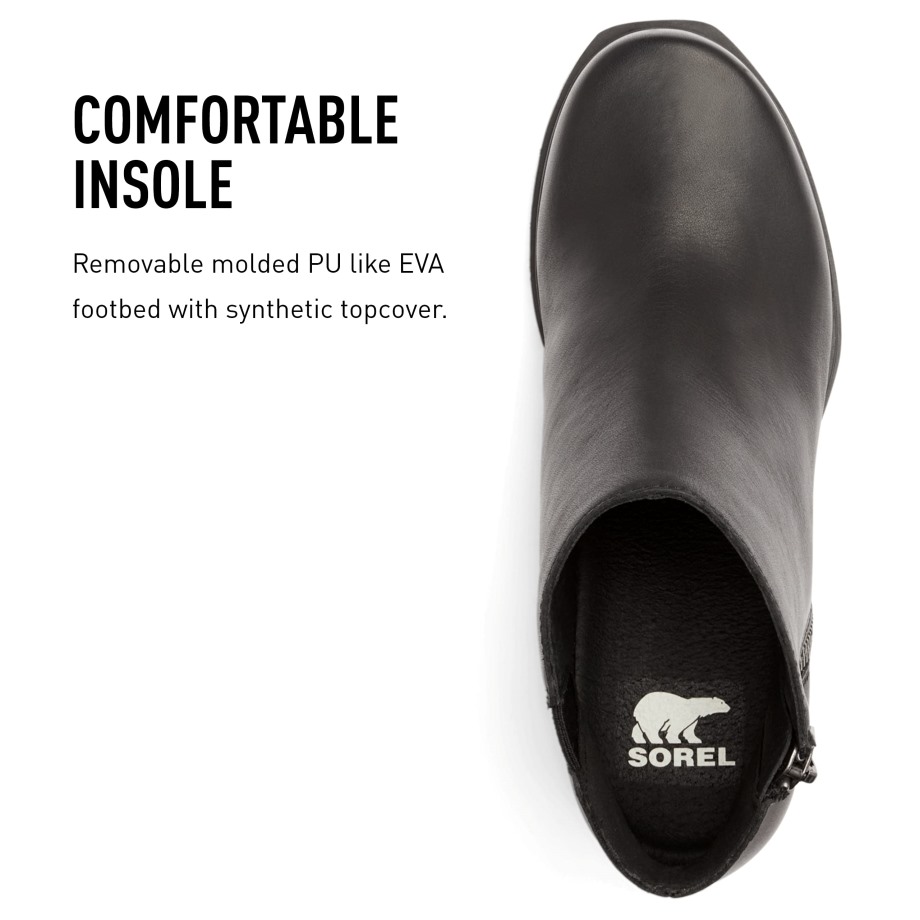 Femme Joan Of Arctic Wedge Iii Zip Boot Cuir Imperméable Wedge Sorel Bottes Black Sea Salt Sorel Belgique