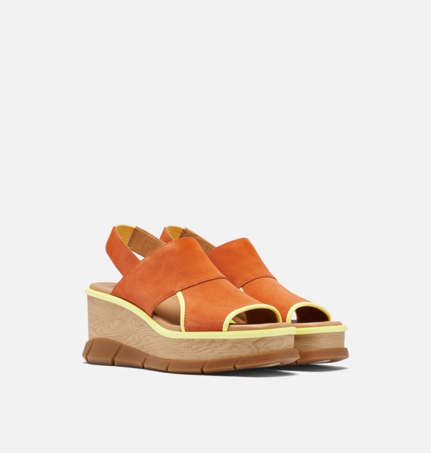 Sorel Belgique Desert Sun-tranquil Yellow Joanie Iii Sandale Compensée à Bride Arrière Pour Femme