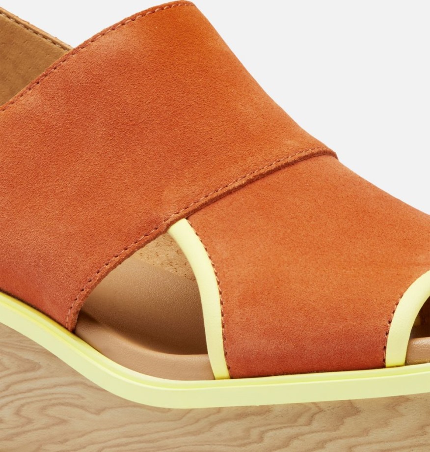 Sorel Belgique Desert Sun-tranquil Yellow Joanie Iii Sandale Compensée à Bride Arrière Pour Femme