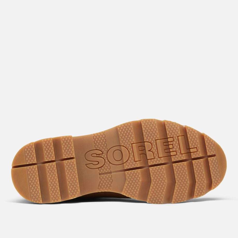 Botte à Lacets Lennox Femme Imperméable Velours Beige Sorel Belgique