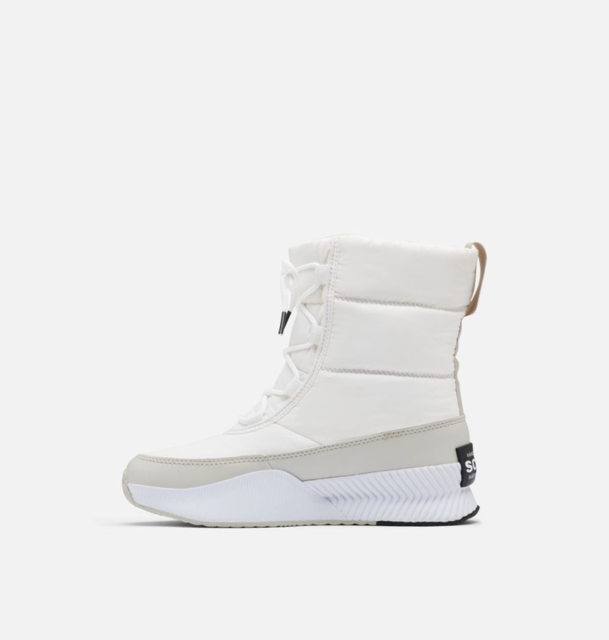 Botte à Lacets Bouffante Out 'n About Iii Pour Femme Blanc-argent Pur Sorel Belgique