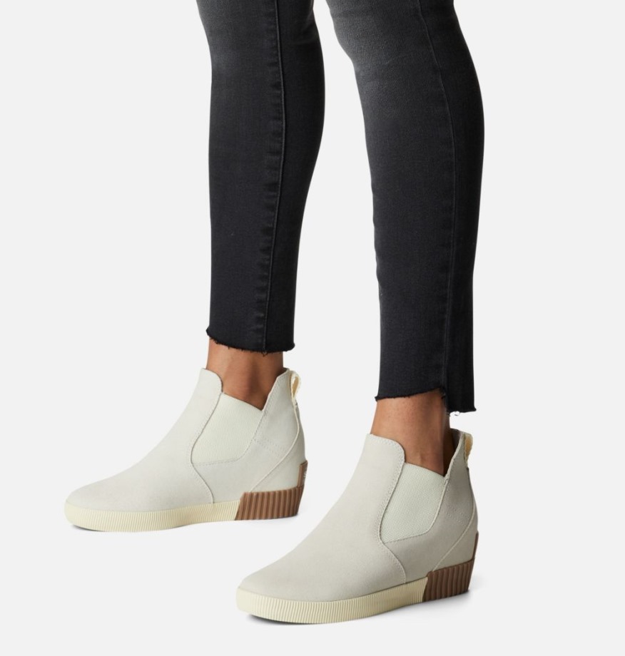 Sorel Belgique Chaussures Compensées Out 'n About à Enfiler Pour Femme Naturel Tan Blanc