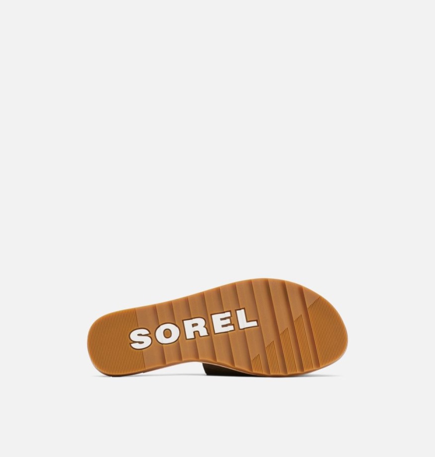 Sorel Belgique Tongs Ella Ii Pour Femme Vert Olive
