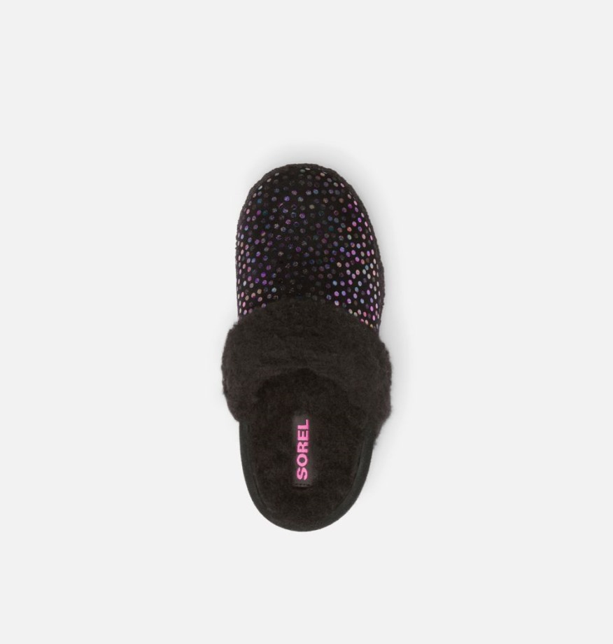 Noir-noir Sorel Belgique Chausson Nakiska Slide Ii Jeunesse