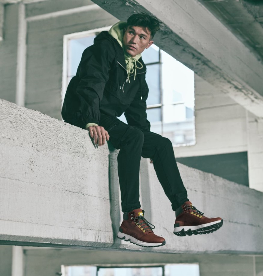 Botte Mac Hill Mid Ltr Homme Sorel Belgique Tabac-noir