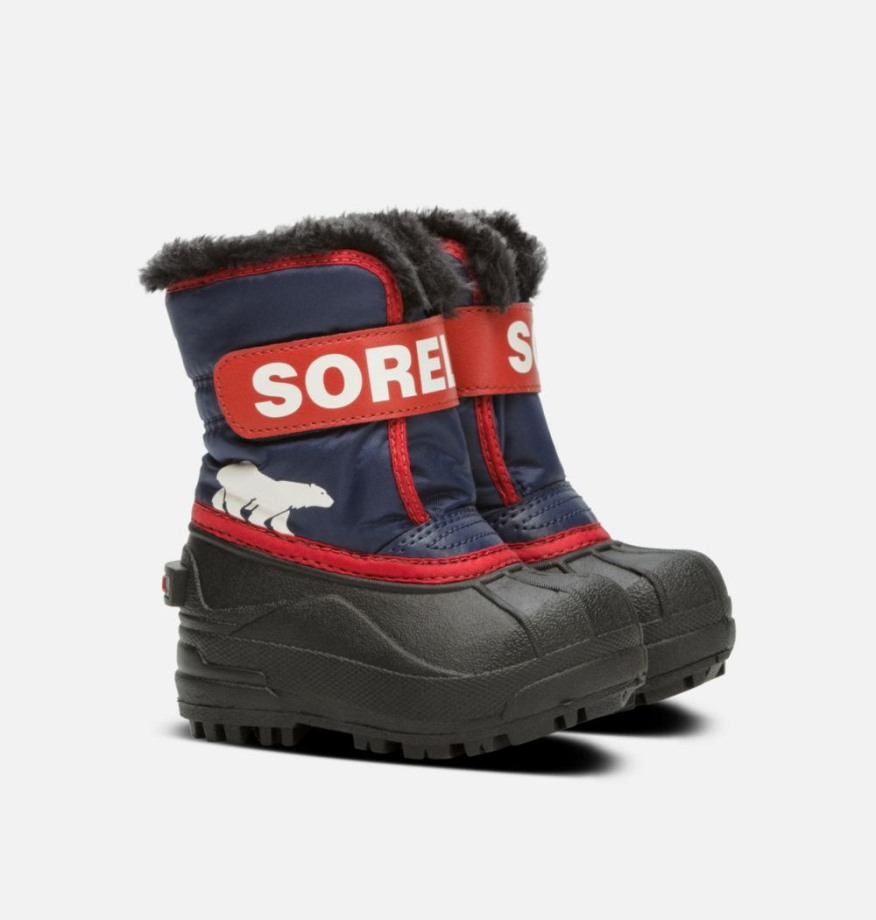 Tout-petits Snow Commander Sorel Bottes Nocturnal-sail Red Sorel Belgique