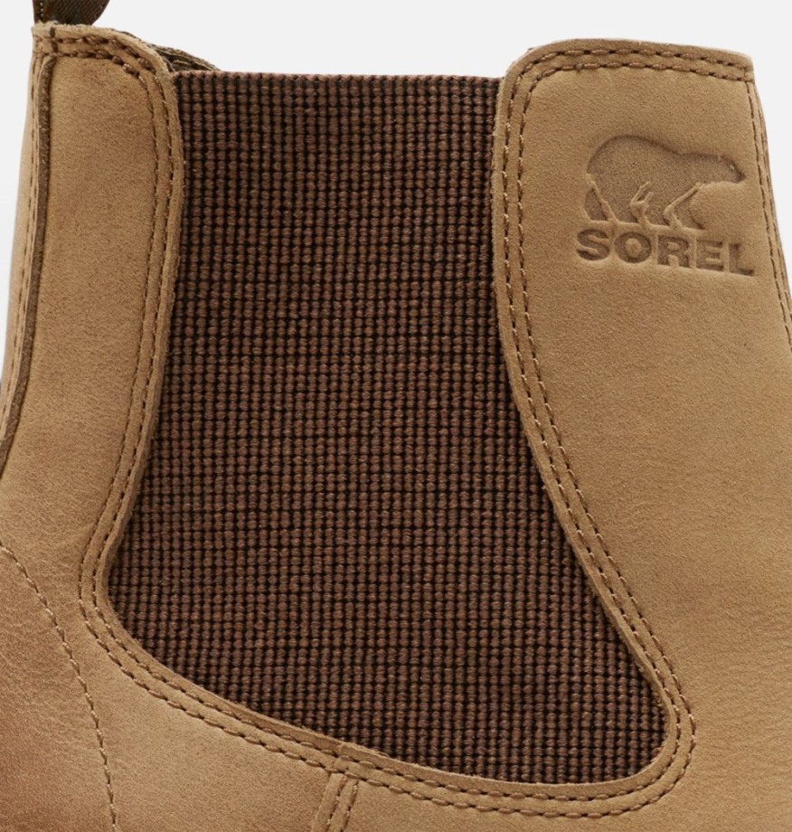 Sorel Belgium Bottines Chelsea à Talon Hi-Line Pour Femme Umber-Ceramic