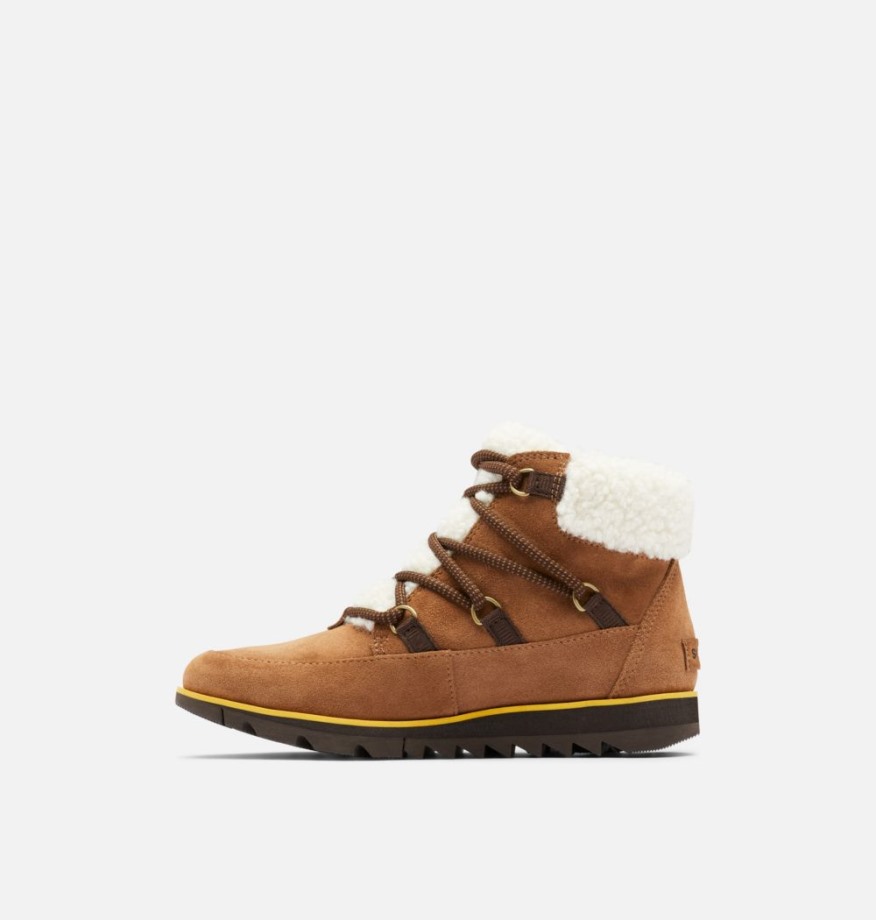 Bottines Harlow Lace Cosy Pour Femmes Sorel Belgique Velours Tan-marron Noirci