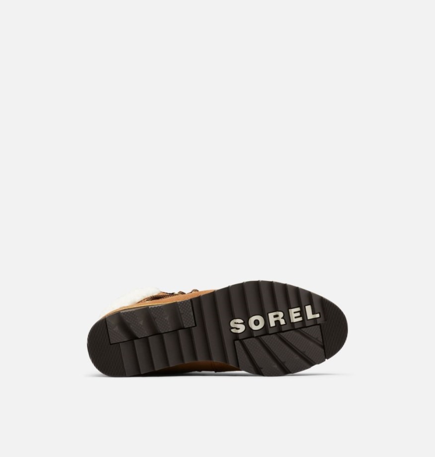 Bottines Harlow Lace Cosy Pour Femmes Sorel Belgique Velours Tan-marron Noirci