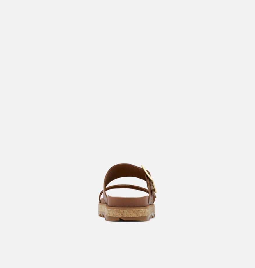 Sorel Belgique Sandale Roaming Boucle Slide Pour Femme Velours Tan-gum 2