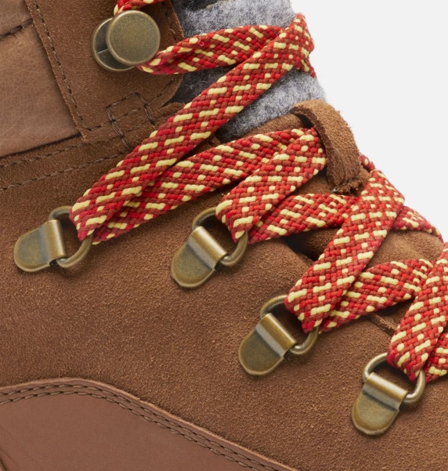 Velours Bronzage-gomme Sorel Belgique Kinetic Percée Conquête Sneaker Botte Pour Femmes