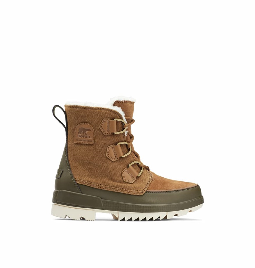 Sorel Belgium Bottes D'hiver Imperméables Tivoli IV Pour Femme Sorel Boots Velvet Tan Olive Green