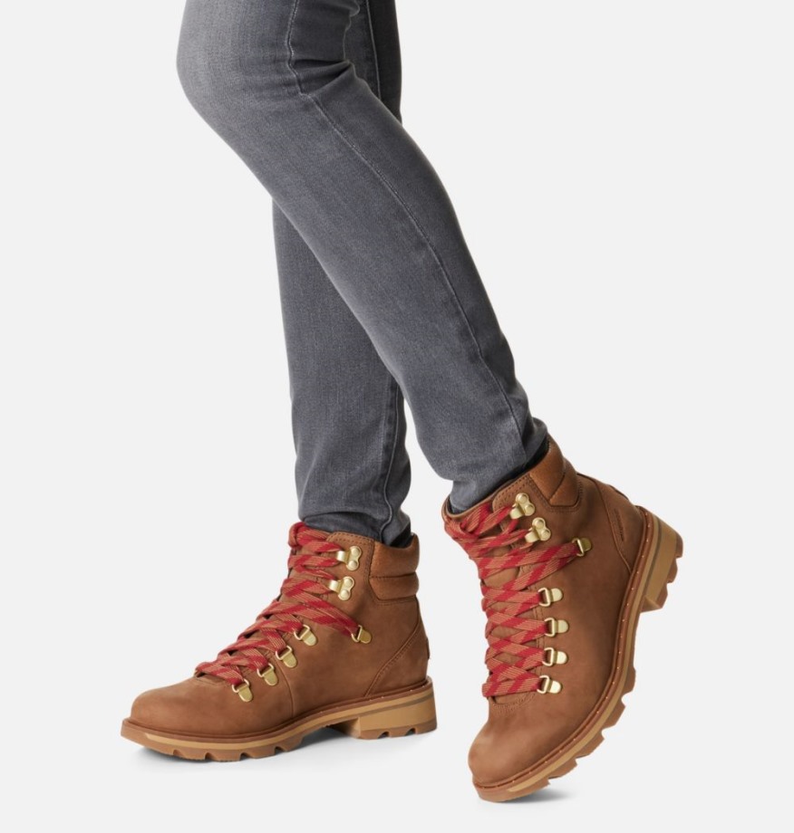 Sorel Belgique Bottines Lennox Randonneur Femme Velours Tan-sahara