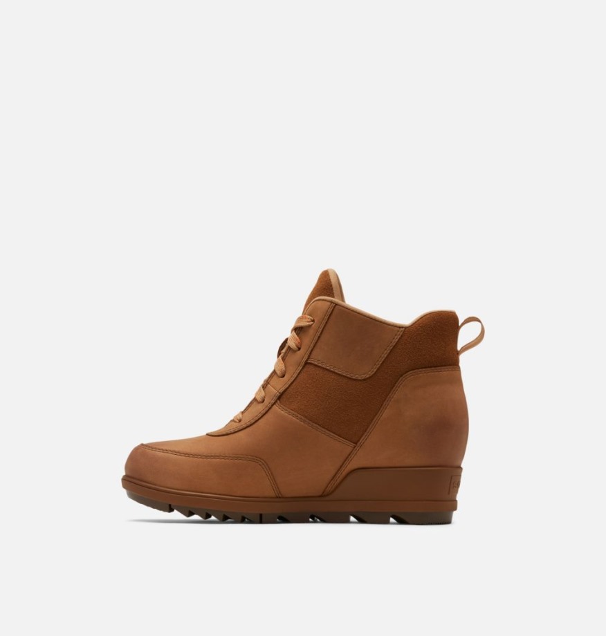 Velours Tan-umber Sorel Belgique Evie Sport Bottillons à Lacets Pour Femme