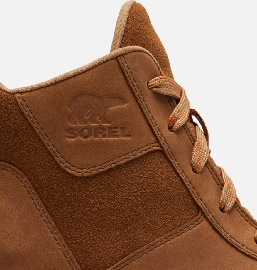 Velours Tan-umber Sorel Belgique Evie Sport Bottillons à Lacets Pour Femme
