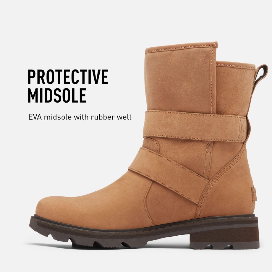 Sorel Belgique Lennox Moto Cosy Boot Rain Waterproof Velvet Tan