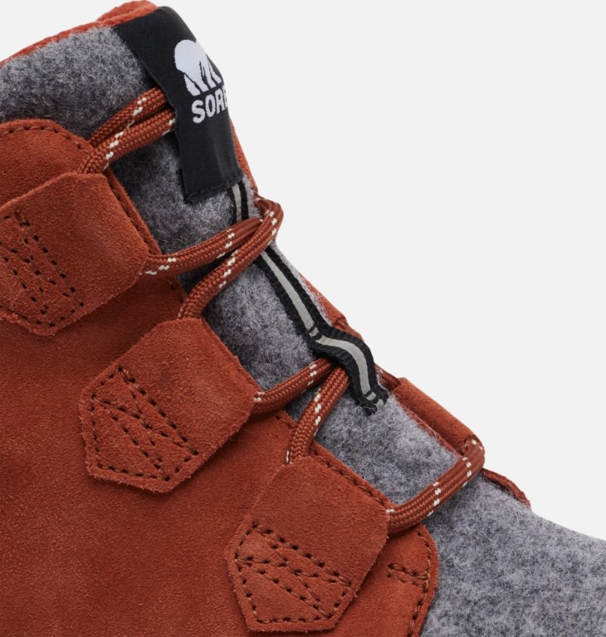 Warp Rouge-craie Sorel Belgique Kinetic Breakthru Caribou Sneaker Boot Pour Femme