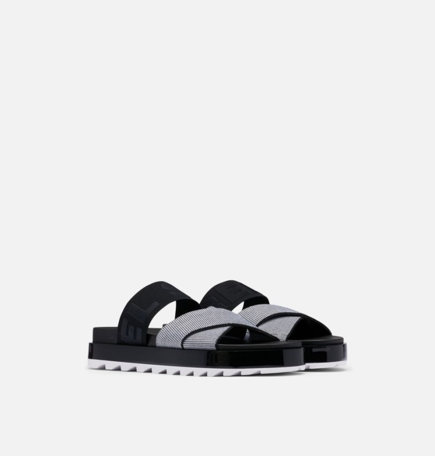 Sandale Roaming Sport Slide Femme Sorel Belgique Blanc-noir