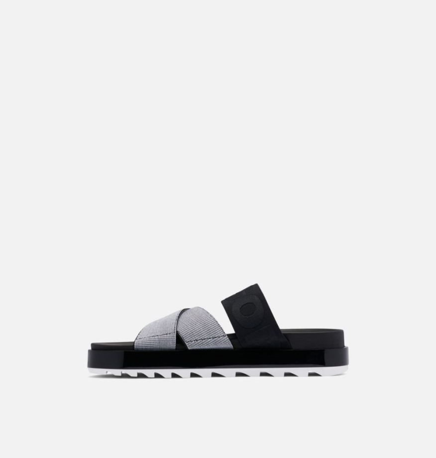 Sandale Roaming Sport Slide Femme Sorel Belgique Blanc-noir