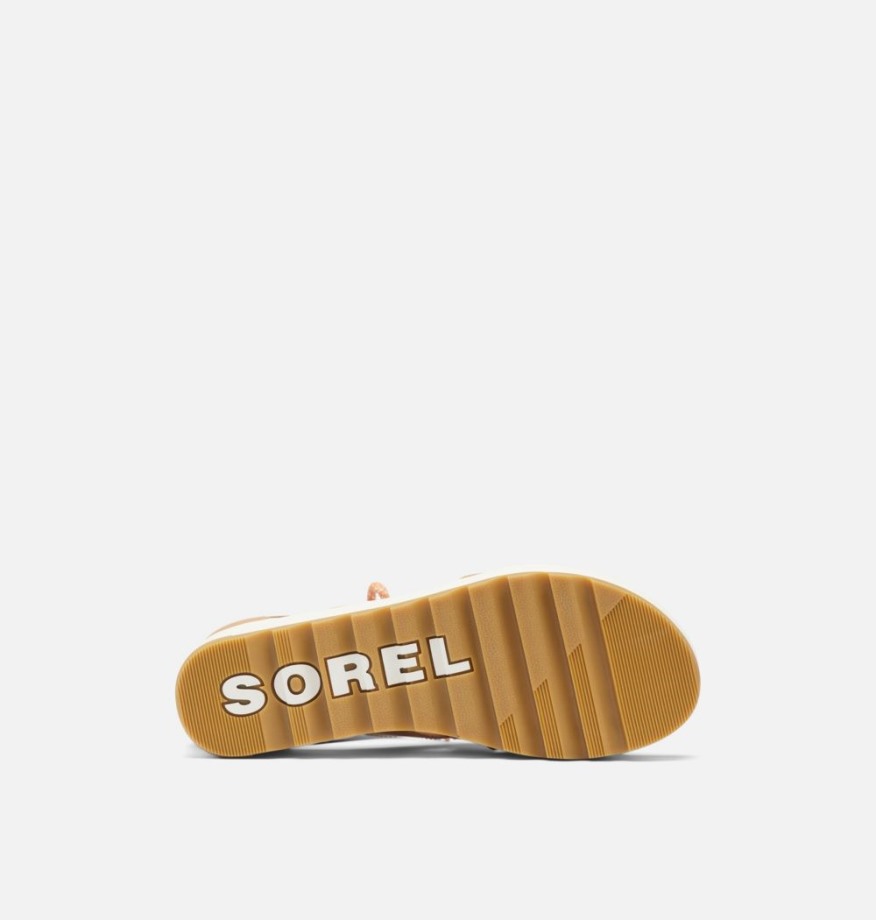 Honest Beige-gum 17 Sorel Belgique Cameron Sandales Compensées En Dentelle Pour Femmes