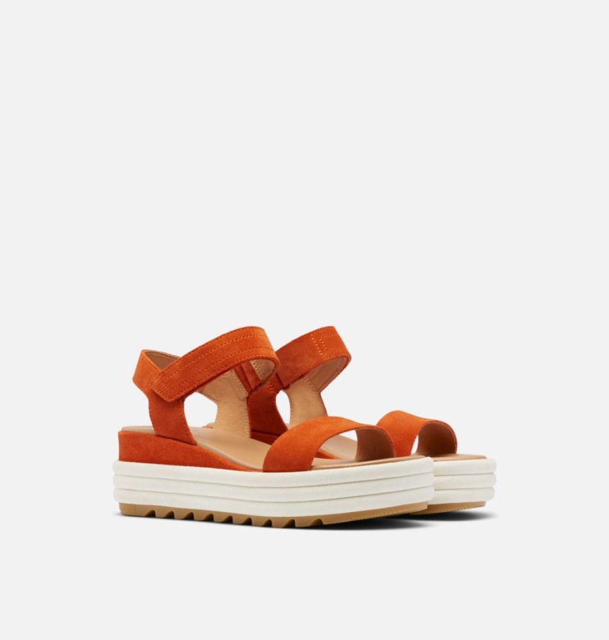 Desert Sun-chalk Sorel Belgique Cameron Sandales Compensées à Plateforme Pour Femmes